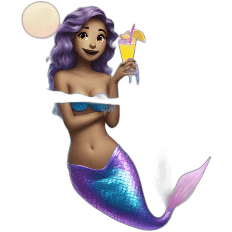 Mermaid drinks emoji