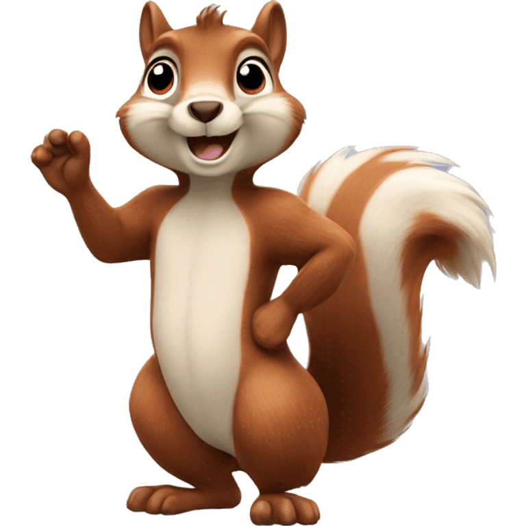 A waving squirrel emoji