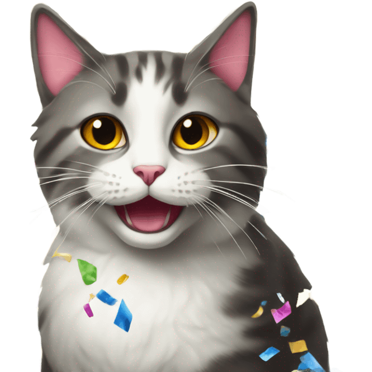 Party Katze Konfetti  emoji