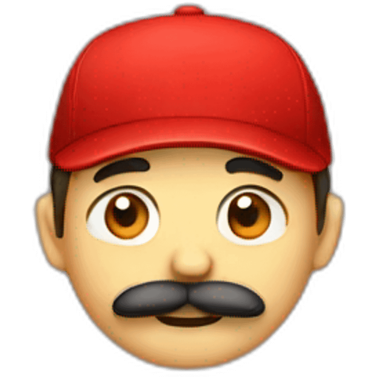 cartoon guy with mustache and red cap emoji