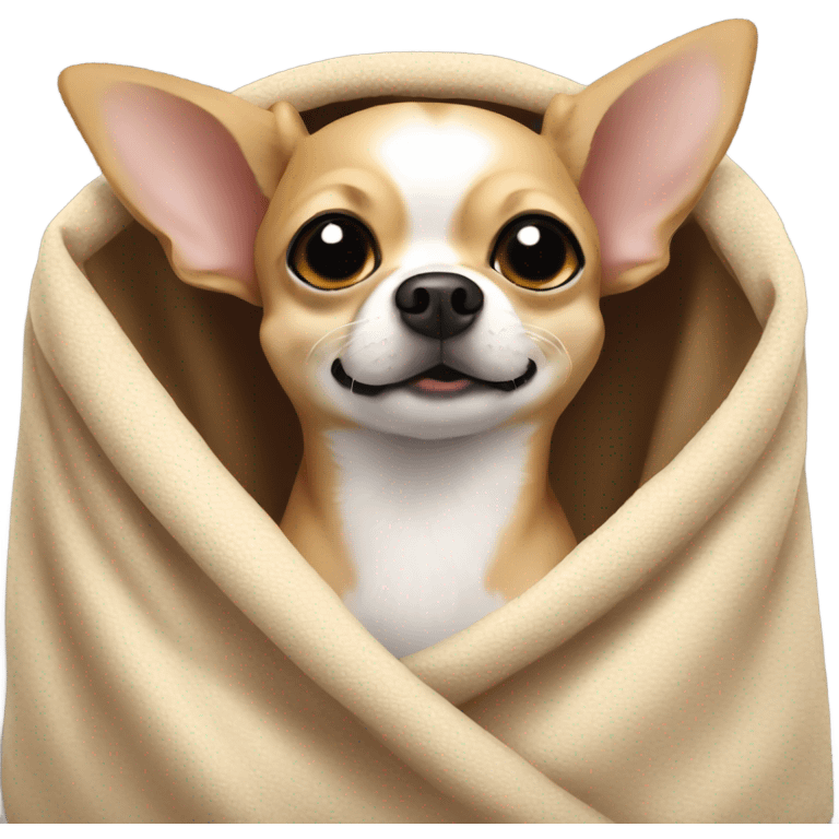 chihuahua in the blanket emoji