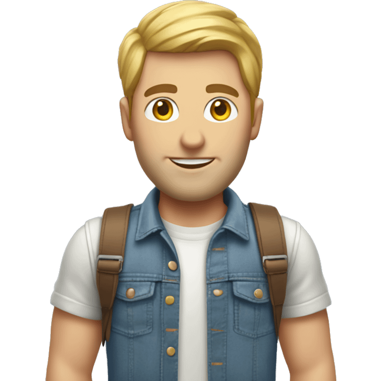 caucasian IT technology guy in jean shorts emoji