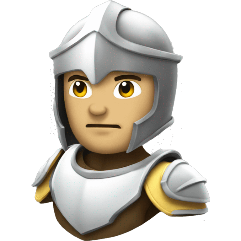 full white warrior knight emoji