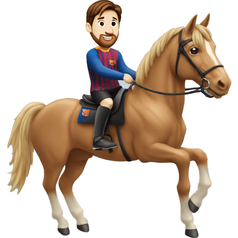 Messi sur un cheval emoji