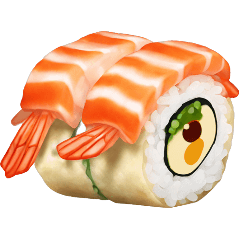 shrimp tempura sushi roll emoji