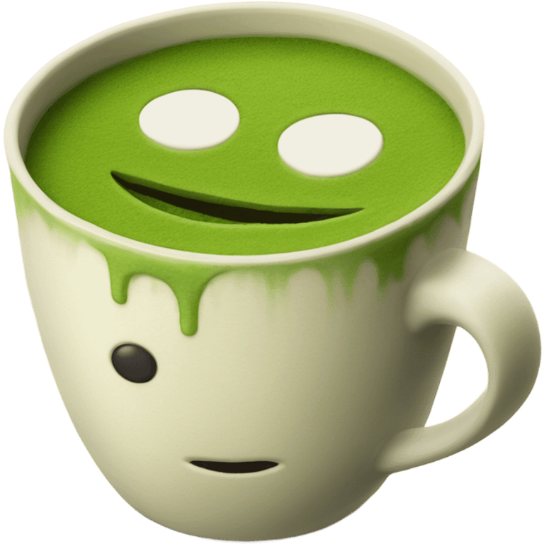 matcha in a handmade cup emoji