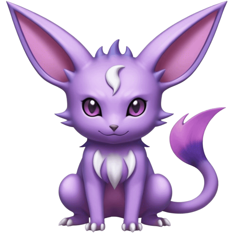 Cool Edgy Cute Shiny Noibat-Espeon-Nidorino-hybrid  full body emoji