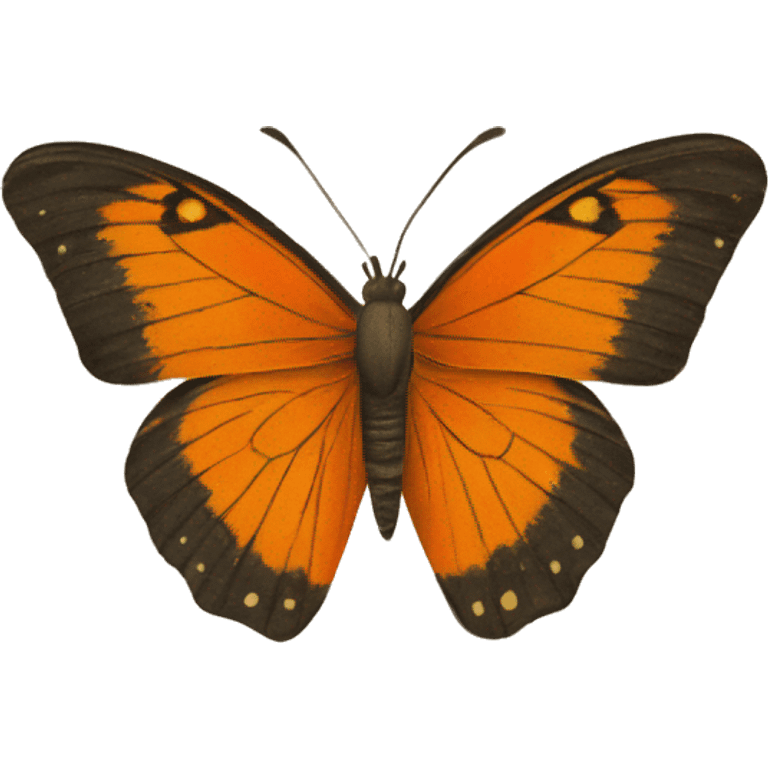 orange butterfly vintage emoji