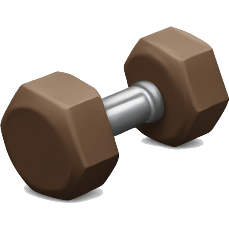 Brown dumbbell emoji