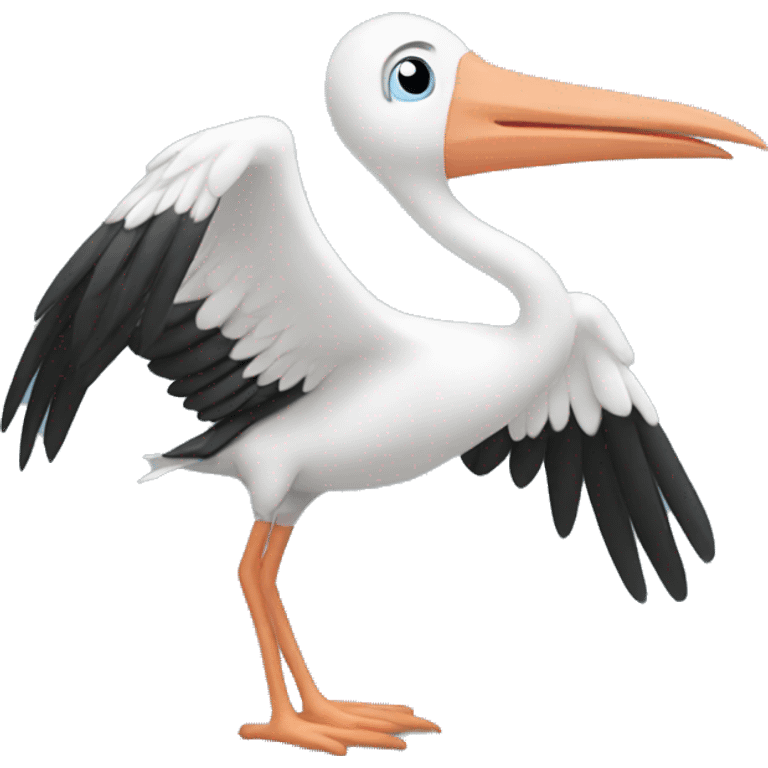 stork carrying bab emoji