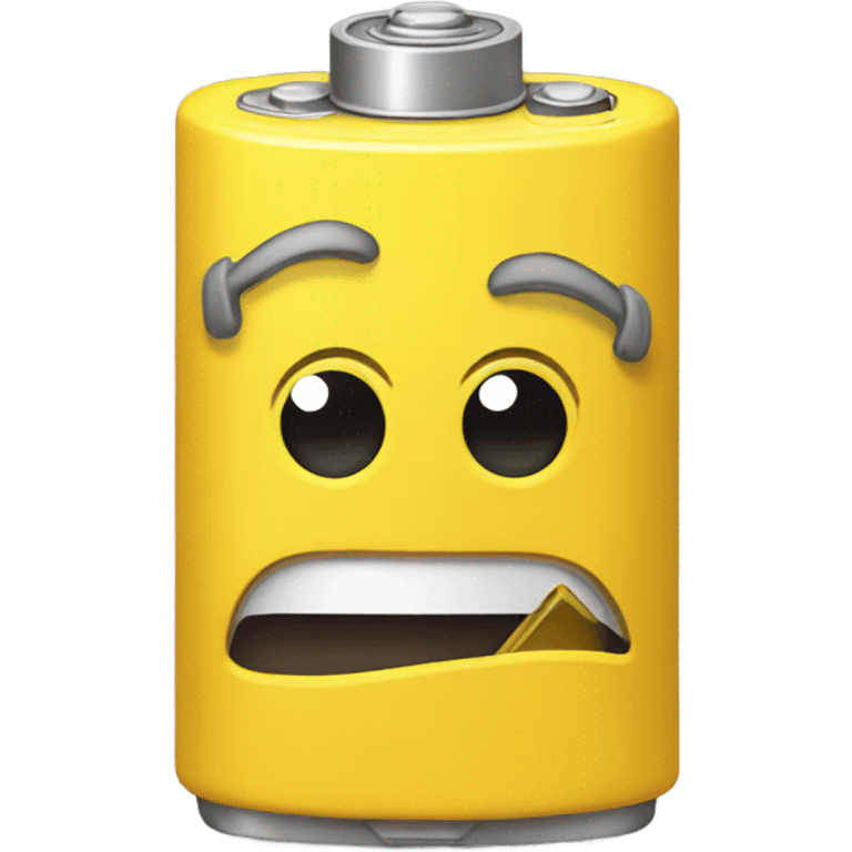 Worry yellow battery emoji