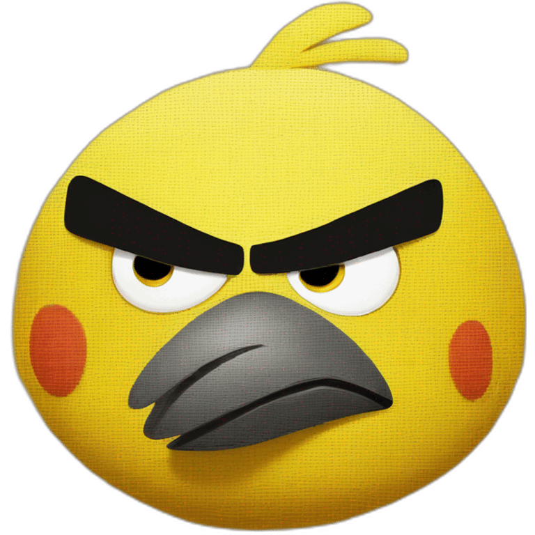 yellow angry bird  emoji