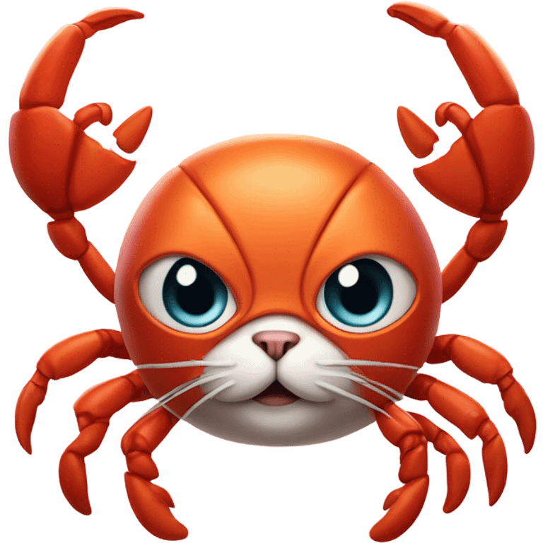 Cat wearing a crab costume  emoji