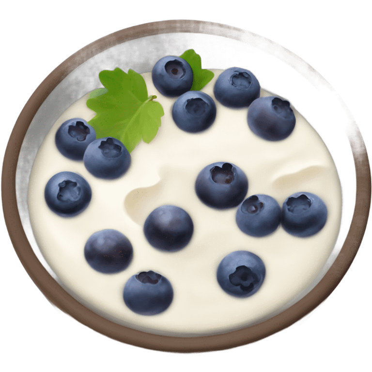 yoghurt bowl with grapes and blueberries emoji