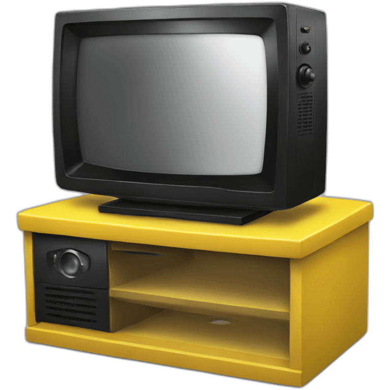 Tv yellow and black emoji