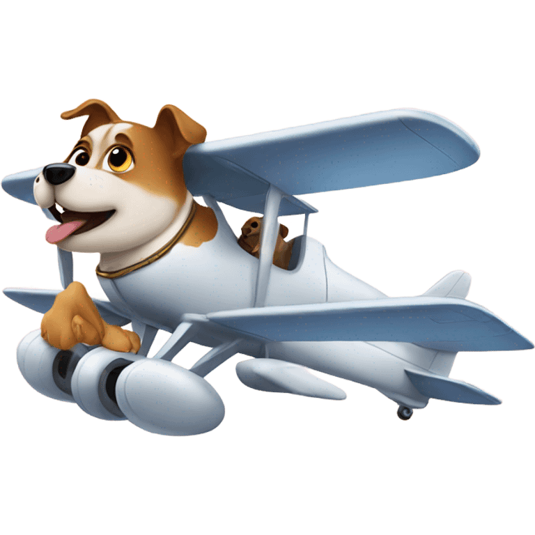 dog in a plane emoji