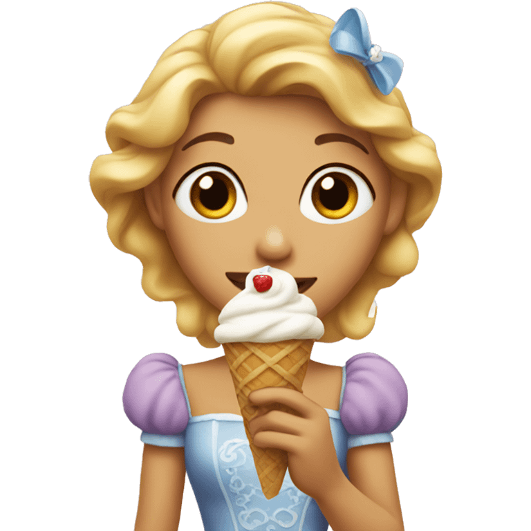 Princess eating ice cream  emoji