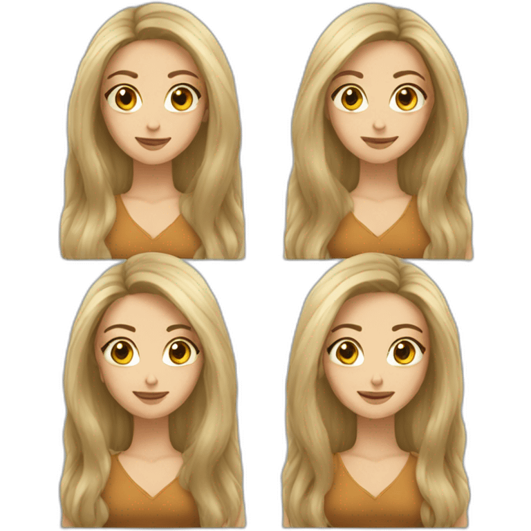 3 long haired women emoji