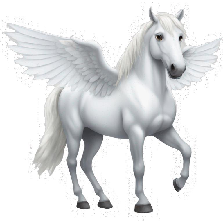 White horse with wings emoji