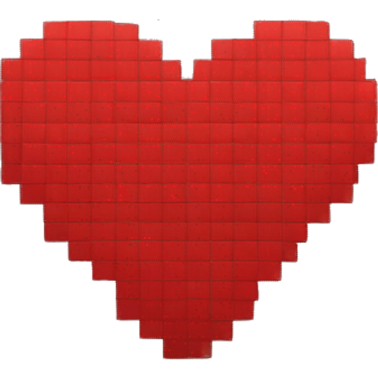 Simple Red pixel heart emoji