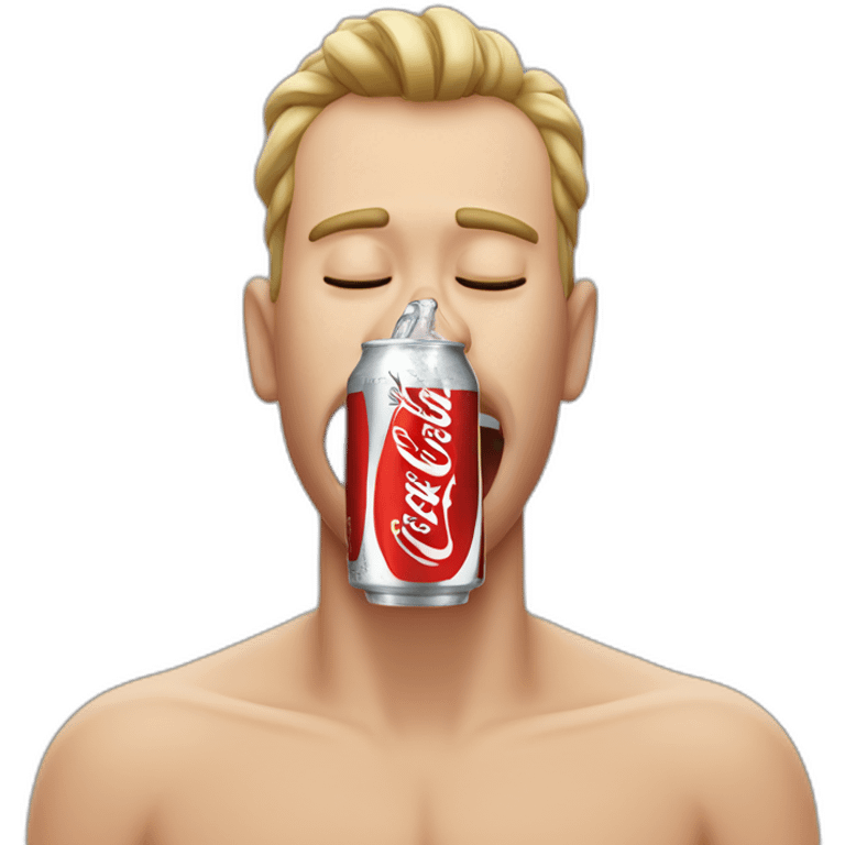 Man sneezing Diet Coke from his nose emoji