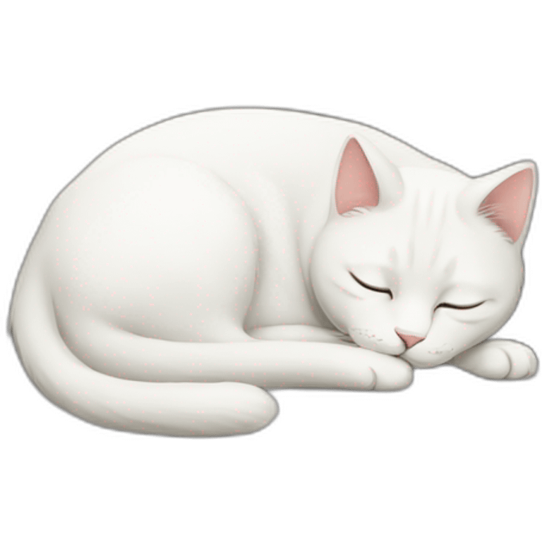 A White cat sleeping on a sofa emoji