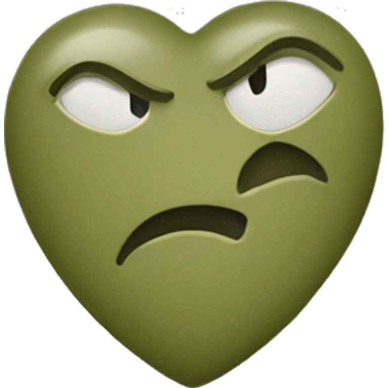 heart in olive colour  emoji