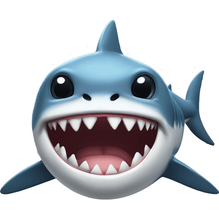 shark with no teeth with a poop on his head emoji