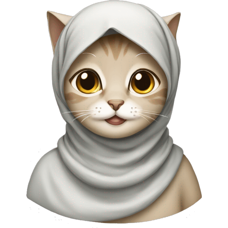 Cat wearing hijab  emoji