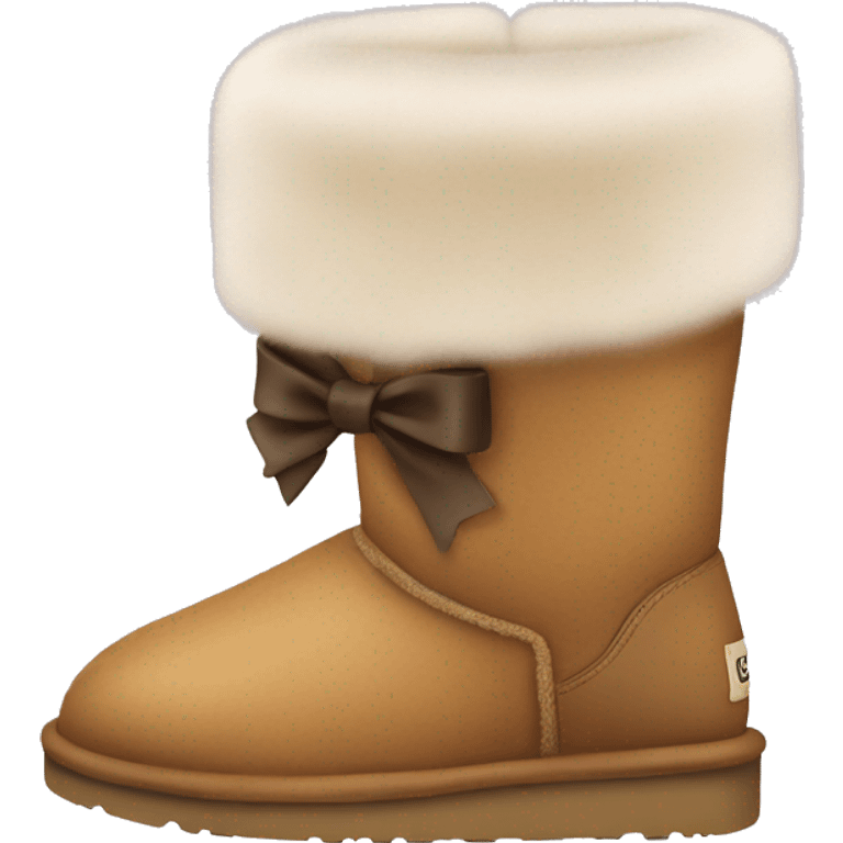 Ugg fur boots with a bow emoji