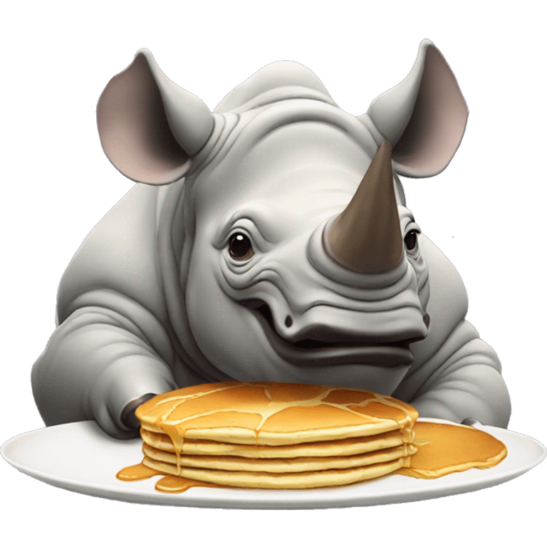 Rhino eating pancake emoji