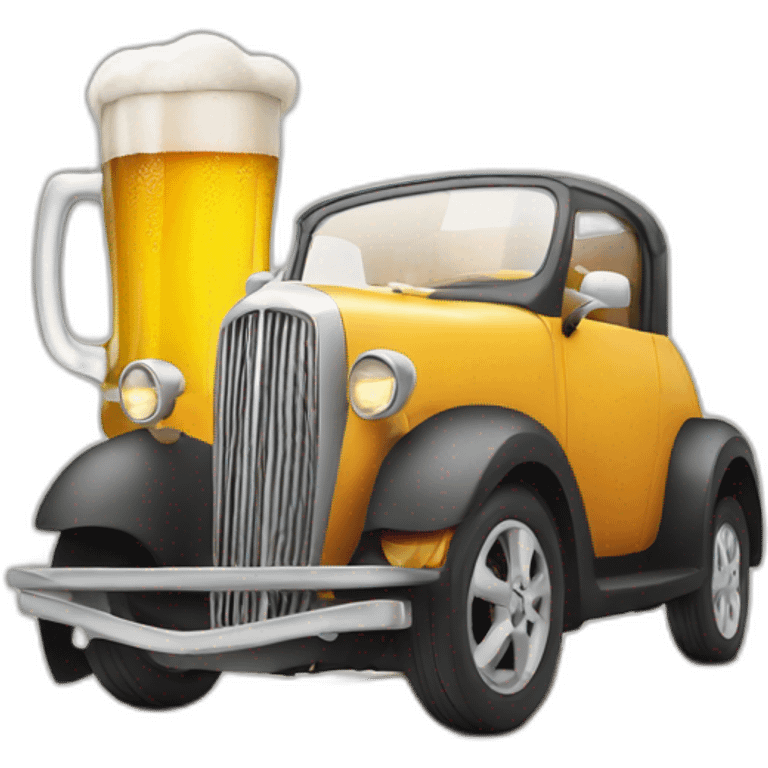 Car à beer  emoji