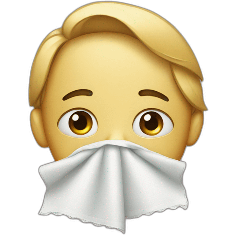 Sad face with Handkerchief emoji