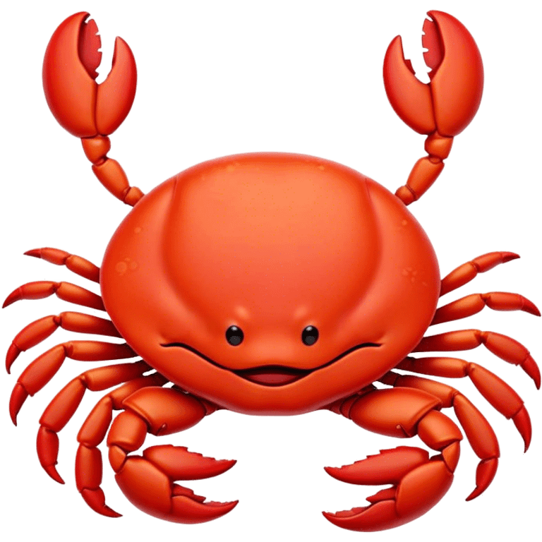 Meme-Worthy Cute Sleeping Red Crab Portrait Emoji, Head resting peacefully with a contented smile, showcasing a robust, vivid scarlet carapace and softly closed eyes in serene slumber, Simplified yet adorably endearing features, highly detailed, glowing with a soft, drowsy ocean light, high shine, relaxed and utterly lovable, stylized with an air of playful laziness, soft glowing outline, capturing the essence of a sleeping red crab that feels destined to become the next viral icon of adorable rest! emoji