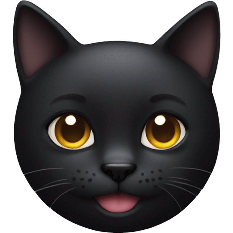 black cat smirk face emoji