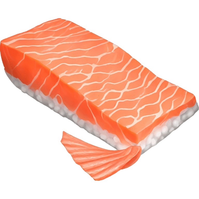 Slab of raw salmon with skin emoji