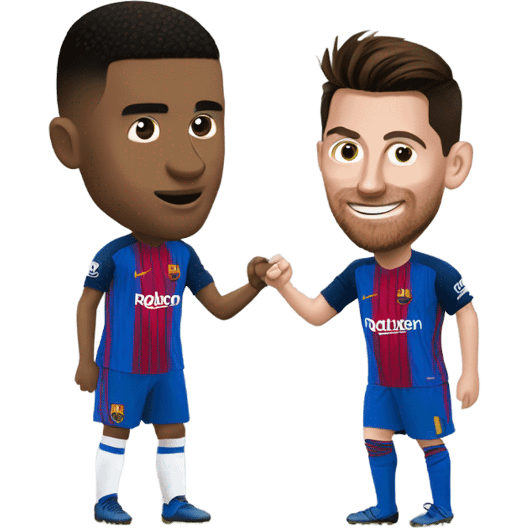 Ronaldo getting deked by Messi emoji