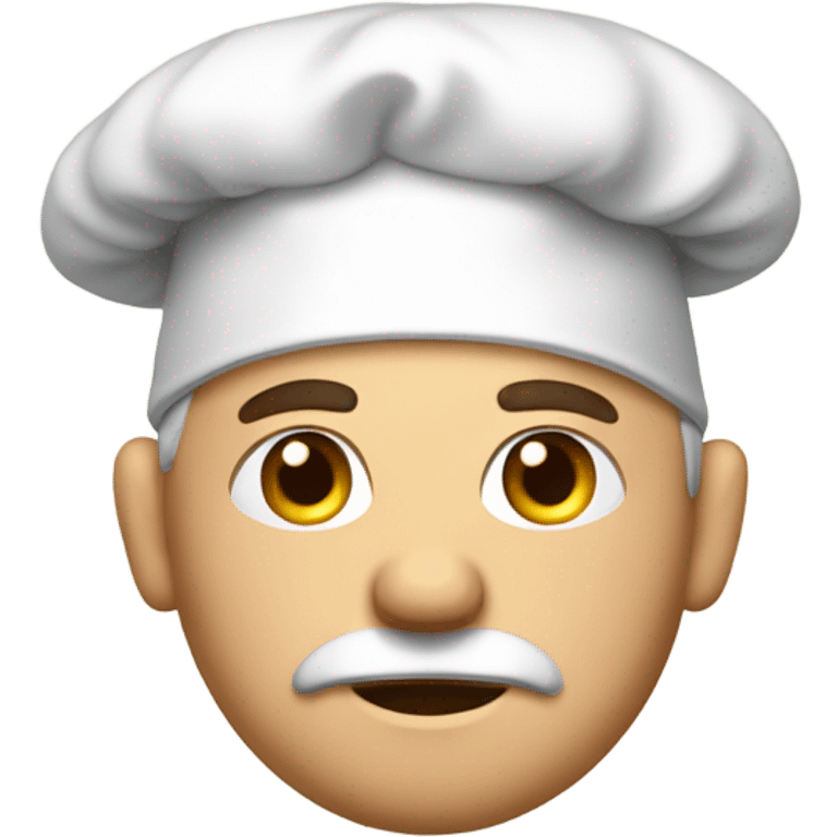 sad white male chef emoji