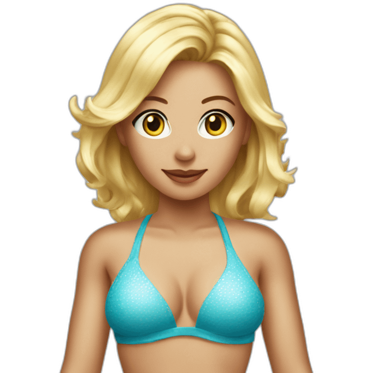 sexy blonde in swimsuit emoji