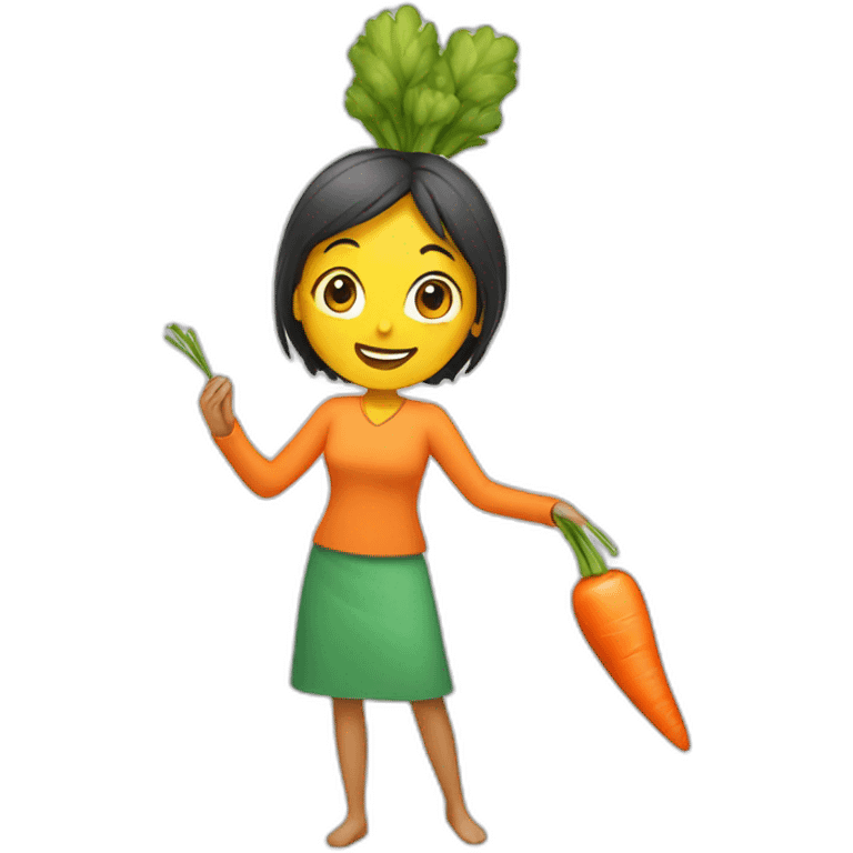 Women spining carrot emoji