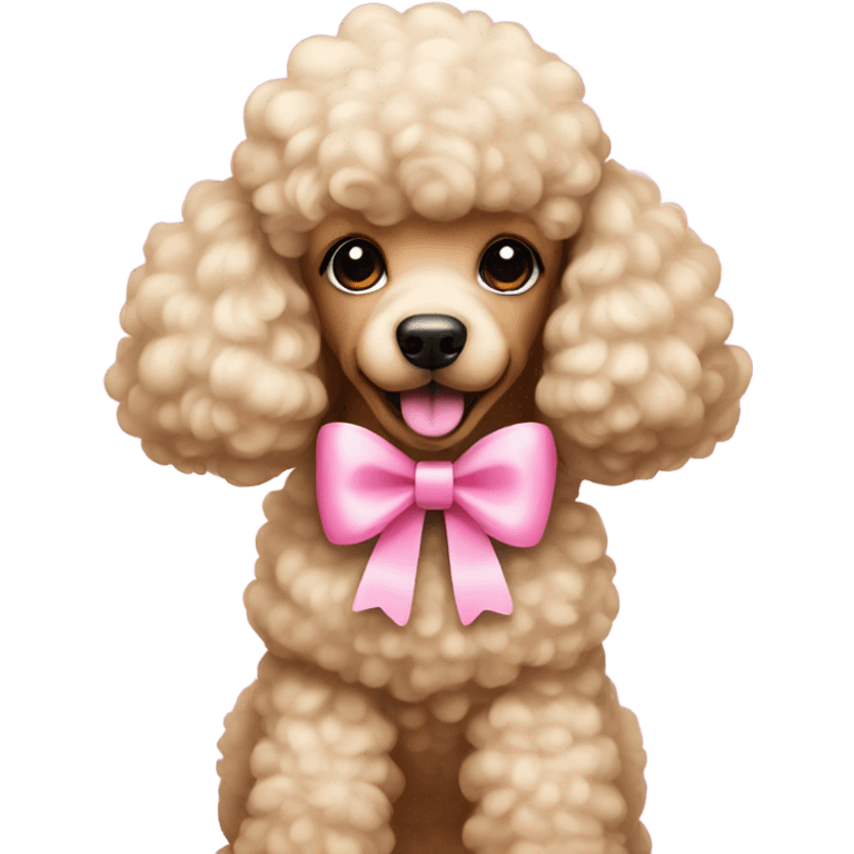 poodle with pink bow emoji