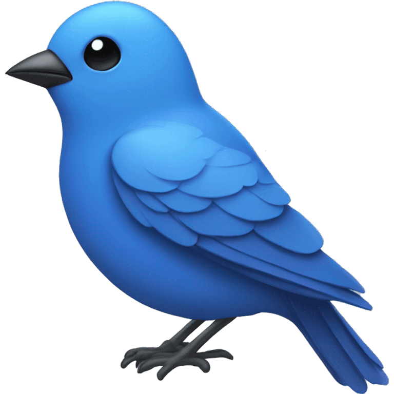 blue bird on bluebe emoji