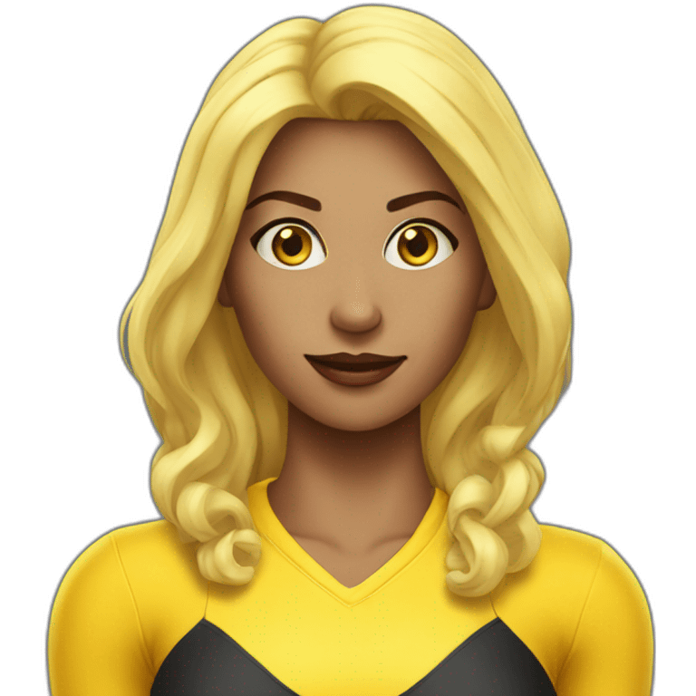 Sexy yellow Witch sportswoman emoji