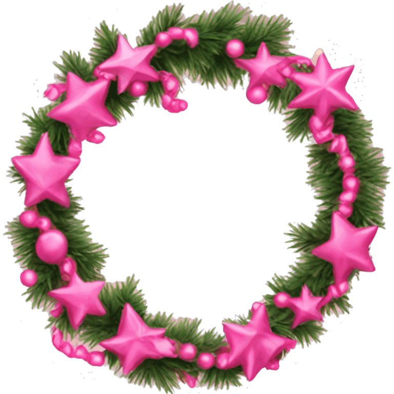 pink Christmas garland emoji