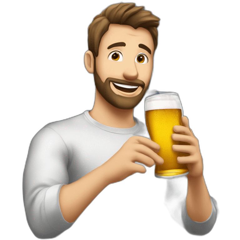 Yota en train de regarder youtube avec dar vator en train de boire une bière emoji