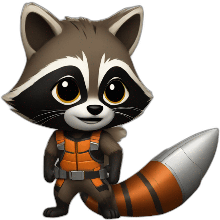 Rocket-raccoon emoji