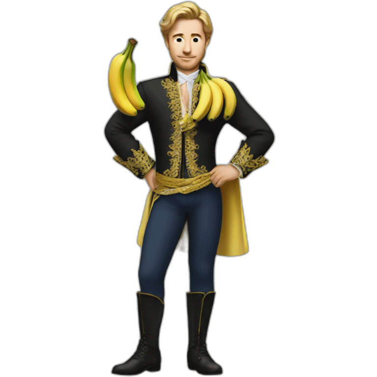 prince who has a banana above his pants emoji