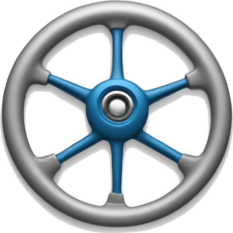 blue STEERING WHEEL emoji