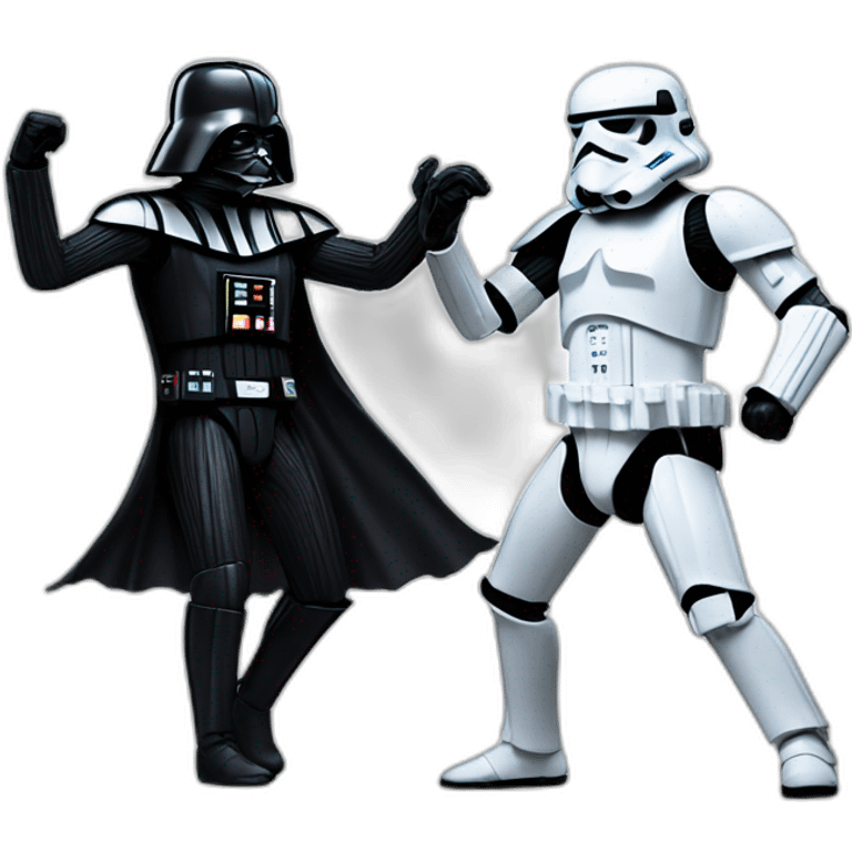 Dark vador and stormtrooper dancing  emoji