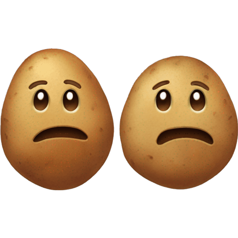 two potatoes without faces emoji